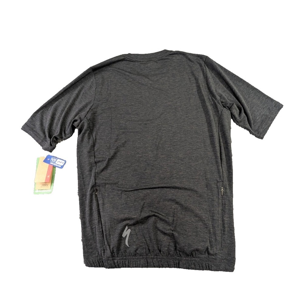 Specialized ADV Short Sleeve Cycling Jersey Mens M Black Merino Wool Blend